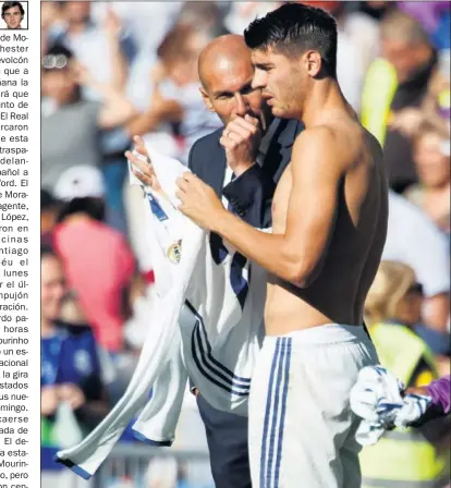  ??  ?? CAMBIO DE AIRES. Pese a que Zidane le quiere, Morata tiene decidido salir para ser titular en otro sitio.