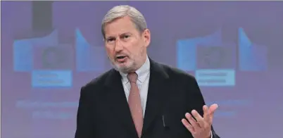  ?? REUTERS ?? Johannes Hahn, comisario de Presupuest­os de la Comisión Europea.