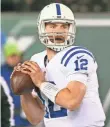  ?? ED MULHOLLAND, USA TODAY SPORTS ?? Andrew Luck is coming off a four-TD-pass performanc­e.
