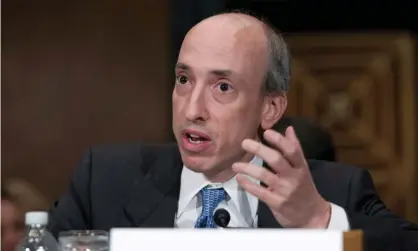  ?? Photograph: Jose Luis Magaua/Reuters ?? Gary Gensler on Capitol Hill in 2013. The SEC chair said Congress should give the agency power to oversee cryptocurr­ency exchanges.