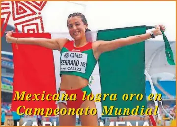  ?? ?? Karla Serrano conquistó una medalla en los 10 mil metros de la marcha femenil