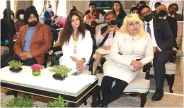  ?? ?? Indian business executives and leaders of charity organisati­ons follow proceedi ngs during their meeting and interactio­n with First Lady Auxillia Mnangagwa in New Delhi, India, yesterday.