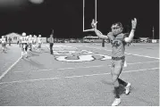  ?? [PHOTO BY BRYAN TERRY, THE OKLAHOMAN] ?? Del City’s Jeff Foreman celebrates after scoring a touchdown against Stillwater this season.
