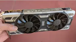  ??  ?? This is no fish story: I found this EVGA Geforce GTX 1080 ACS card in the trash. It even had the plastic film protector still on it.