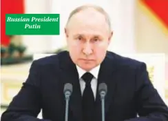  ?? ?? Russian President Putin