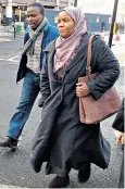  ??  ?? Dr Hazid Bawa-garba arriving at court in Leicester during her manslaught­er trial