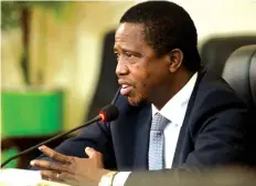  ?? DR ?? Executivo do Presidente Edgar Lungu está sob forte pressão