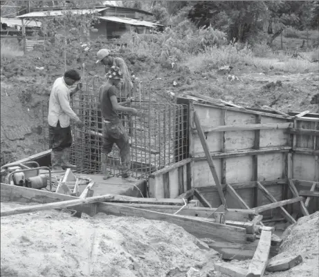  ??  ?? Working being done on the Glasgow culvert (DPI photo)