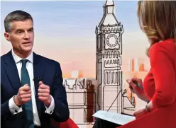  ?? ?? Tough: Mark Harper with Laura Kuenssberg yesterday