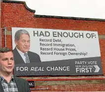  ?? STUFF, GETTY IMAGES ?? Left to right: James Shaw’s Greens promised a billion new trees, David Seymour has a face that doesn’t suit photos, and Winston Peters’ NZ First billboards had the potential to backfire.