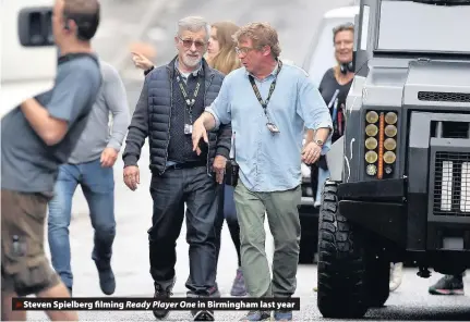  ??  ?? > Steven Spielberg filming in Birmingham last year