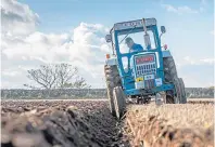  ??  ?? Archie Finlay from Leven ploughs a careful line