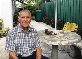  ?? KEVIN D. THOMPSON / THE PALM BEACH POST ?? Bud Greene, a former code enforcemen­t board member, has been pursuing his complaint about his neighbor for years. He said he has spent more than $12,000 on the case so far and is on his third lawyer.