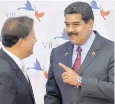  ??  ?? » Varela y Maduro tuvieron una estrecha relación como cancillere­s de sus países.