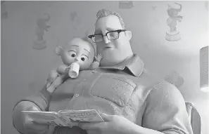  ??  ?? The Parr family is just as terrific 14 years later in “Incredible­s 2.” PIXAR