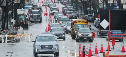  ?? NICK PROCAYLO ?? Upgrades on Fraser St., above, include water, sewer and the street itself. The city also announced the closure of 1st Ave. between Clark Dr. and Nanaimo St.