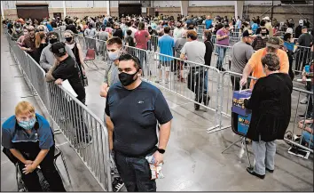  ?? MATTHEW BROWN/AP ?? Voters wait in line to cast their ballots on Election Day inside the MetraPark event center in Billings, Montana. National election polls were even worse than they were four years ago.