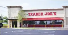  ?? STAFF PHOTO BY ROBIN RUDD ?? The new Trader Joe’s on Gunbarrel Road has it’ signage as the store is nearing its grand opening.