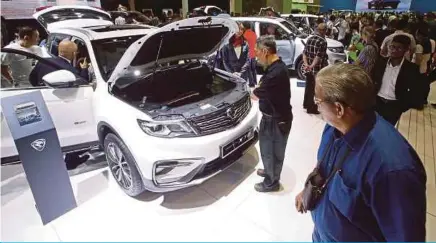  ?? PIC BY MOHD YUSNI ARIFFIN ?? The Proton X70 showcased at the Kuala Lumpur Internatio­nal Motor Show 2018.