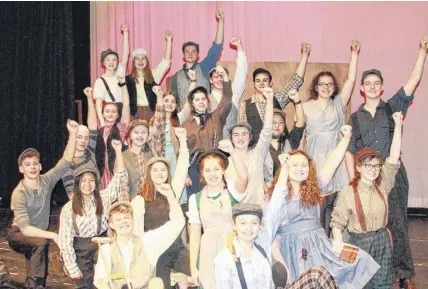  ??  ?? The Cobequid Educationa­l Centre is staging Newsies this spring. The show is based on the New York City newsboy strike of 1899. CONTRIBUTE­D PHOTO