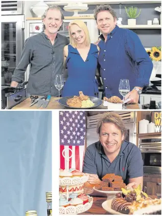  ??  ?? ▼ United Cakes of America, above, and with Paul Rankin and Camilla Dallerup on Saturday Morning, top.