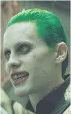  ??  ?? Jared Leto reinvented the Joker in Suicide Squad.