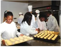  ?? ?? Students from various Zimbabwean universiti­es being taught how to prepare different types of confection­eries at Basque Culinary Centre, courtesy of Tourism and Hospitalit­y Industry patron First Lady Dr Auxillia Mnangagwa, in Donostia, San Sabastian, Spain, yesterday