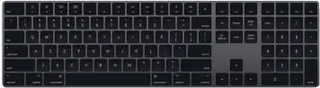  ??  ?? Apple’s Magic Keyboard in space gray.