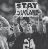  ?? Atlanta Daily Journal-constituti­on/tns ?? Raiders’ fans state their case for the team to stay.