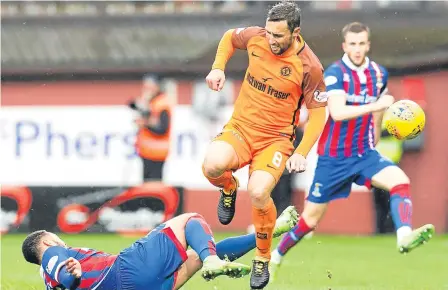  ??  ?? Dundee United came off second best against Inverness Caley at Tannadice at the weekend.