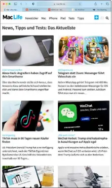 ??  ?? Safari ist auf dem Mac vor allem eine recht sichere Alternativ­e zu anderen Browsern wie Chrome oder Firefox.