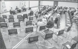  ??  ?? A shot of the audience at the Peachland all-candidates forum, Wednesday.