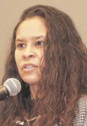  ?? LYNN CURWIN/TRURO NEWS ?? Spoken word poet and community activist El Jones shared her poetry during the kickoff to African Heritage Month in Truro.