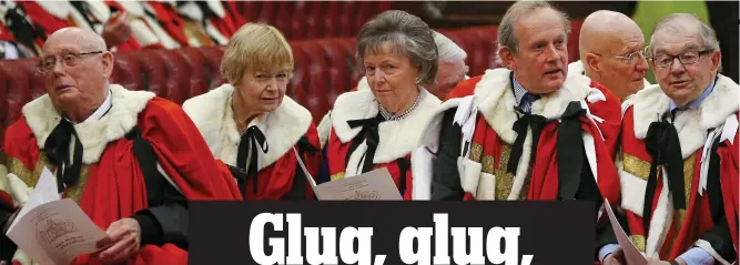  ??  ?? Elite: Peers attend the State Opening of Parliament