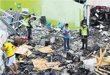  ?? CORTESÍA ?? Así quedó la zona afectada por la explosión en la vivienda en Montería.