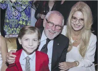  ??  ?? Actor Jacob Tremblay, director Norman Jewison and Lynne St. David
