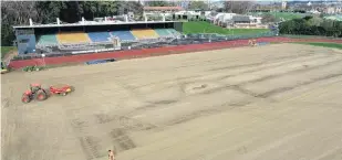  ?? PHOTO: STEPHEN JAQUIERY ?? cost $180,000.
The upgrade involved removing and renewing the playing surface, cleaning existing field drains and installing additional drains.
The work was required to meet Fifa's specificat­ions for training pitches but would also benefit future Dunedin club and representa­tive football, Mr MacLean said.
The work was expected to be completed by May 25.