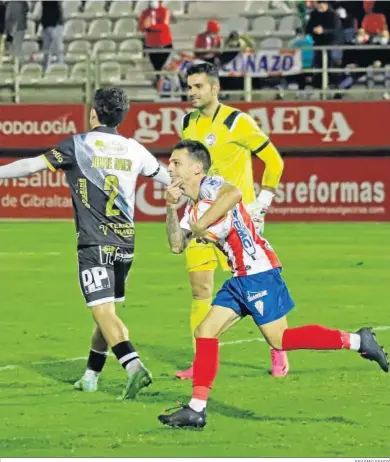  ?? ERASMO FENOY ?? Romero, tras marcar al Unionistas en la Copa hace un año.