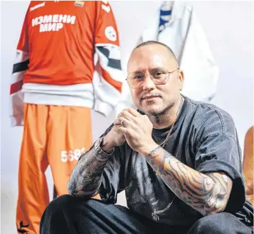  ?? [PHOTO BY MELISSA BUNNI ELIAN, FOR THE WASHINGTON POST] ?? Menswear designer Willy Chavarria sits in his Brooklyn studio the day after presenting his spring 2019 collection on the runway.