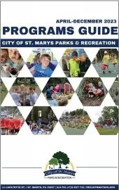  ?? Photo courtesy of City of St. Marys Parks and Recreation Department ?? Shown is the cover of the City of St. Marys Parks and Recreation Department’s inaugural Programs Guide. A digital version of the guide is available today on the City of St. Marys Parks and Recreation Department’s Facebook page, as well as at stmarys.recdesk.com.