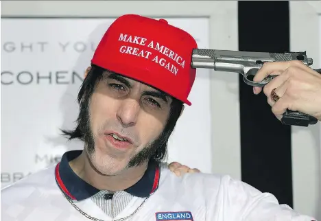  ?? SHOWTIME ?? British comedian Sacha Baron Cohen continues his tradition of creating outrageous characters in Who Is America?