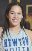  ??  ?? BURTON: The senior’s 26 points and 10 rebounds helped Newton South rout Bishop Feehan.