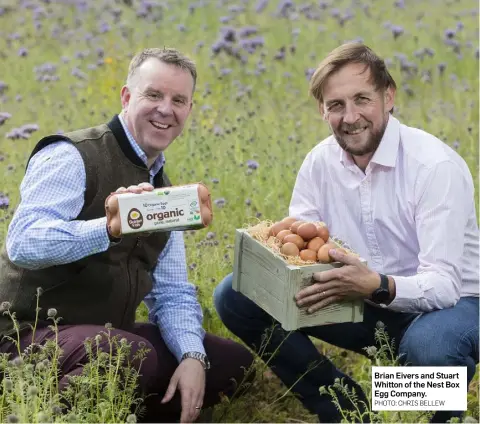  ?? PHOTO: CHRIS BELLEW ?? Brian Eivers and Stuart Whitton of the Nest Box Egg Company.