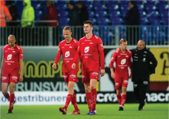  ?? FOTO: MARIUS SIMENSEN, BILDBYRÅN ?? NEDTUR: I helgen tapte Brann i Kristiansu­nd. Nå er de blant klubbene som må tåle en nedgraderi­ng i årlig talentvurd­ering.