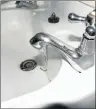  ??  ?? GOING TO WASTE: A faulty tap runs constantly