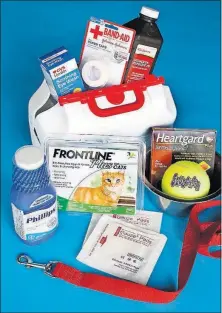  ?? SQUILLANTE/DISPATCH] [FRED ?? Make sure you include a number of items in your pet’s first-aid kit, including medication­s and gauze pads.