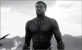  ?? MARVEL STUDIOS/DISNEY VIA AP ?? THIS IMAGE RELEASED BY DISNEY shows Chadwick Boseman in a scene from “Black Panther.”