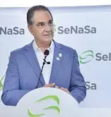  ?? F.E. ?? Santiago Hazim, director ejecutivo de SeNaSa, habla en la inauguraci­ón.