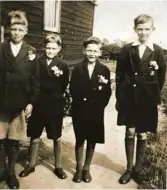  ??  ?? The boy on the far right of this photo was a complete mystery to Frances and her father