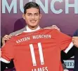  ?? FOTO: RTR ?? James Rodriguez übernimmt die Elf von Douglas Costa.